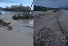 Situat katastrofike në Sarandë/ Çahet argjinatura e lumit Bistricë në Çukë, përmbyten pesë banesa e toka bujqësore! Vjosa arrin 8.25 metra