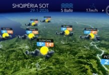 Reshje dhe vranësira në të gjithë vendin, parashikimi i motit për ditën e enjte