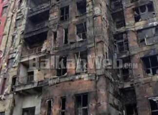 Dhjetëra apartamente të përfshira nga flakët/ Ja çfarë mbeti nga pallati që u dogj dje pranë QSUT-së