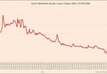 Kursi i Euros bie përsëri, prek minimum të ri historik në 95.73 lekë
