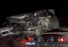 Makina të bëra copë e çikë! Pamje nga aksidenti fatal në rrugën Elbasan-Cërrik ku humbi jetën një 28-vjeçar dhe u plagos një tjetër
