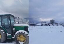 Kukësit nuk i “ndahet” dimri! Zbardhen nga bora zonat malore, ja si paraqitet situata me qarkullimin
