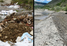 Kamionët me inerte në Përroin e Zaranikës, denoncimi: Shkatërrohet rruga! Mbetjet pranë banesave