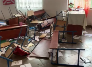 E pazakontë! Nxënësit shkatërrojnë klasën e katërt në një shkollë, pamjet e kamerave i nxjerrin zbuluar