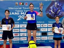 Ana Kokoneshi shpallet kampione në turneun ndërkombëtar të pingpongut në Kosovë