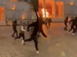 Të rinj të maskuar sulmojnë me molotov Bashkinë e Shkodrës (VIDEO)