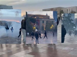 Gaz, molotov dhe fishekzjarre: Sheshi ‘Skënderbej’ kthehet në arenë ‘lufte’